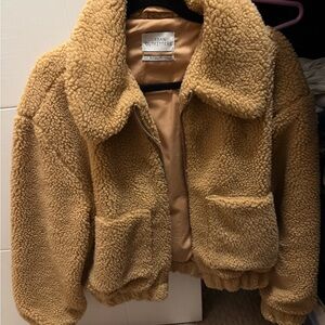 Urban Outfitters Camel Teddy Jacket